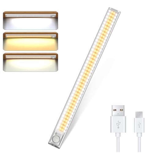 DFGOTOP 80LED Magnéticos para Armario con Sensor Movimiento, Luces lamparas Para Cocina y Escalera - Luz de Pasillo y Garaje (160LED-1PCS) (120LED-2PCS) (160LED-1PCS)