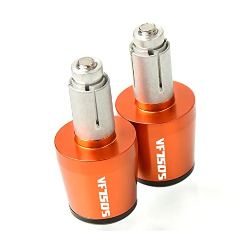 Poignées de guidon moto et embouts orange pour Honda VF 750 S