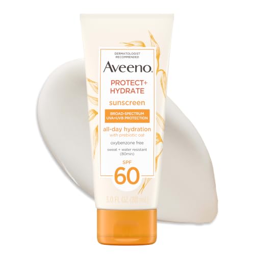 Protecting Your Skin with the Perfect Sunscreen for Vitiligo 11 Aveeno Protect + Hydrate Moisturizing Body Sunscreen Lotion with Broad Spectrum SPF 60 & Prebiotic...