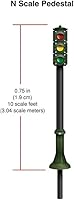 Vista 3 de Woodland SCENICS - Luz de tráfico para pedestal, paquete de 4 unidades, escala N
