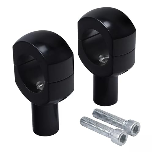 Rehausseur de guidon noir brillant 3.5 pouces pour guidon moto 2"
