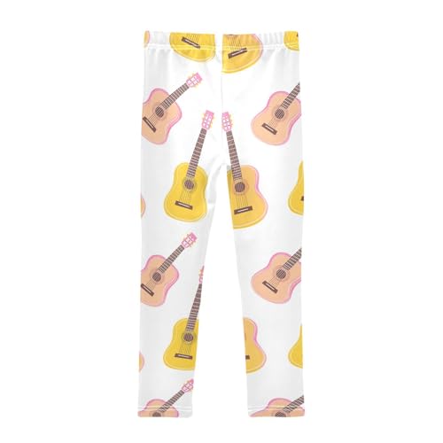 Acoustic Guitar Girls Leggings,Workout Leggings for Girls Toddler Athletic Legging Size for 3-10T2