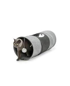 Lionto Faltbarer Katzentunnel mit Spielball, 30x70