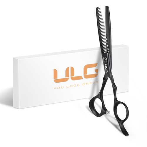 ULG Seamless Thinning Shears – Professional Stainless Steel, Teflon Coated, 32-Teeth Texturizing Scissors, Precision Serrated Blades for Natural Thinning and Layering, Ideal for Stylists and Barbers