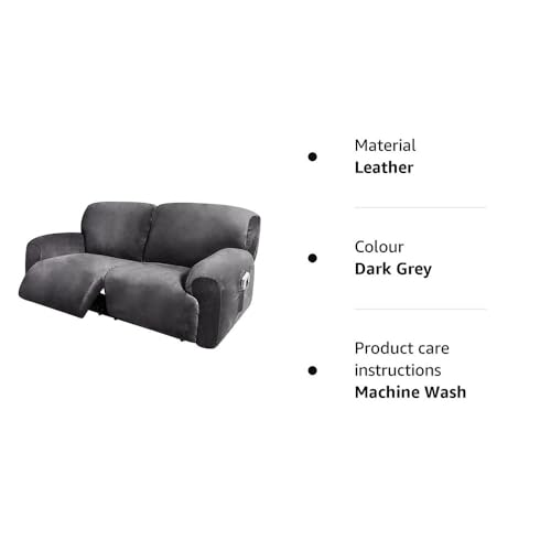 Fundas para sofá reclinable de 2 plazas duraderas y lavables 8