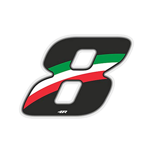 Quattroerre 13168 Number Racing Flag 8, 10 x 7.5 cm