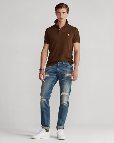 Image of POLO RALPH LAUREN Men's New Classic Fit Polo Shirt (US, Alpha, X-Large, Regular, Regular, Nutmeg Brown)
