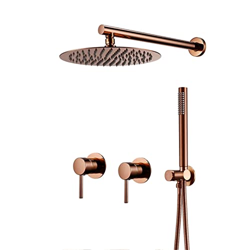 Ensemble de douche pluie or rose pour une thalasso relaxante à la maison