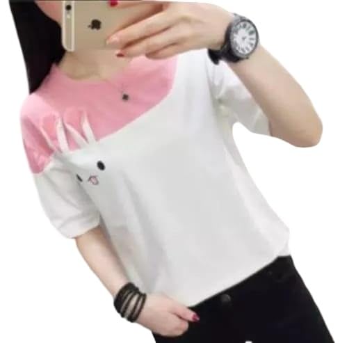 Image of Stylish Women Printed T-Shirt | Cotton Blend Half Sleeve Tee | Fashionable Everyday Collection