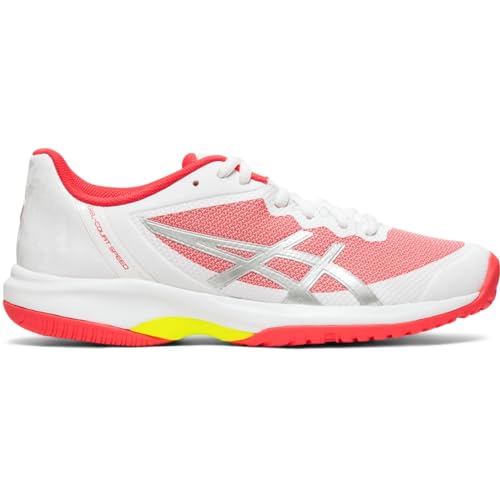 ASICS Women's Gel-Court Speed Tennis Shoes, 5.5, White/Laser Pink