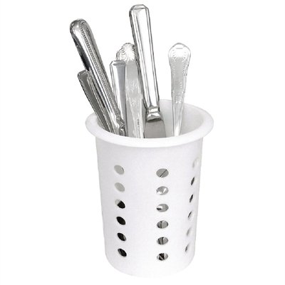 Cutlery Basket 143X113mm Kitchen Spoon Utensil Holder Trays, White, 143(H) x 113(diameter )mm - Image 3