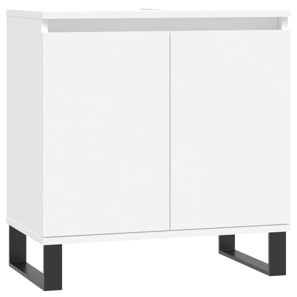 Mobile da Bagno Bianco 58x33x60 cm in Legno Multistrato,Mobili,Armadietti e portaoggetti,Componenti di arredo,Componenti di arredo Bagno(SPU:831588)
