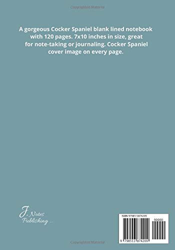 Cocker Spaniel Notebook: Gift Quality Notepad - Image 2