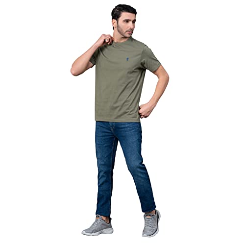 Image of Red Tape Solid Navy Round Neck T-Shirt for Men | Premium Comfort | Versatile Everyday Essential