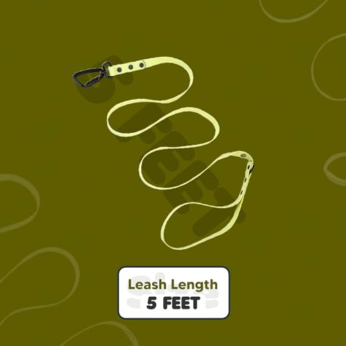 Image of Adil's Biothane Dog Leash - Waterproof Leashes for Dogs, Metal Hook, Adjustable 5ft Length Suitable for Dogs & Puppies, Ideal for Walking, Running & Training (Lemon Yellow)