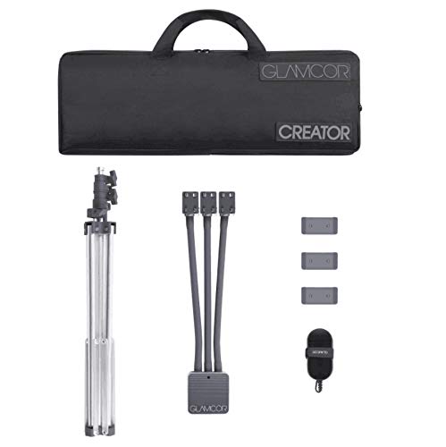 GlamcorCREATOR Multi Phone Holder&Charging Station w/Tripod&Travel bag, Height&Angle adjustable, Live Stream on TikTok, Facebook and Instagram At The Same Time, Fast-speed Built-in USB Charging Ports