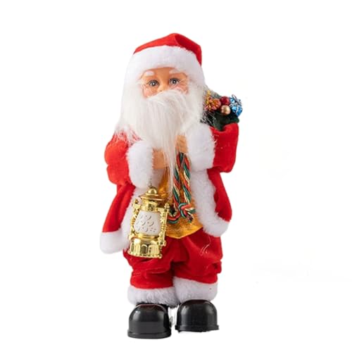 Faxianther Funny Singing Dancing Santa Claus with Glowing Red Lantern & Gift Package Animated Electric Shake Christmas Santa Musical Gifts Christmas Home Party Decor