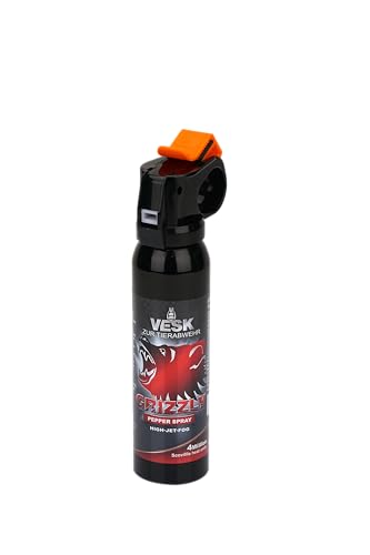 Pfefferspray VESK Grizzly Outdoor Breitstrahl High-Jet-Fog 150ml mit Pistolengriff - hochwertiges Bärenabwehrspray zur Selbstverteidigung Bärenverteidiger 4 Mio. Scoville Pfefferspray VESK Grizzly Outdoor Breitstrahl High-Jet-Fog 150ml mit Pistolengriff - hochwertiges Bärenabwehrspray zur Selbstverteidigung Bärenverteidiger 4 Mio. Scoville
