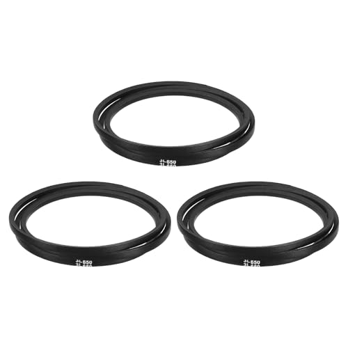 uxcell 3 Pcs 3L650 Classic Wrapped Rubber V-Belt, 65"(1651mm) Outside Circumference, 3L Profile V Belt 3/8" Width 7/32" Height