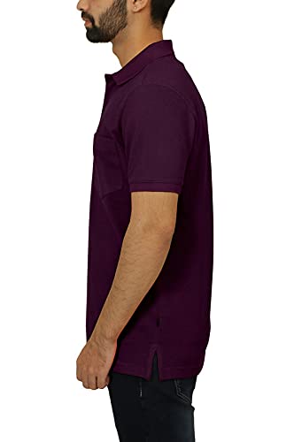 Image of Celsius Men's Half Sleeve Classic Solid Pique Polo with Pocket