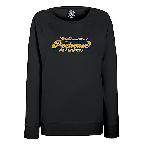 Sweatshirt femme certifiée meilleure pecheuse mer ocean riviere