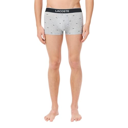 Lacoste Men's Cotton Stretch Mini Croc Print Trunks, 3-Pack4