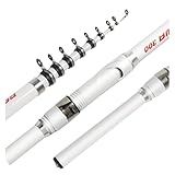 Upgrade 3,0 m 2,7,4,1,8-1,5 M Ultra-leichte Tragbare Teleskop Feeder Carbon Faser angelrute Spinning Weiß Neue(3.0M)