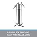 SSWBasics Black 4 Way Adjustable Clothing Rack with Slanted Arms - Retail Clothing Rack Display - Adjustable Height Arms from 48