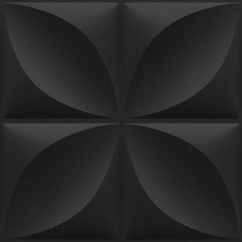 Image of Kayra Decor Wall Panels for Bedroom Butterfly Design Black Color 19.7 inch x 19.7 inch (Pack of 12) - Covers 32.34 Sq. Ft.