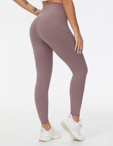 Image of THE GYM PEOPLE Thick High Waist Yoga Pants with Pockets, Tummy Control Workout Running Yoga Leggings for Women
