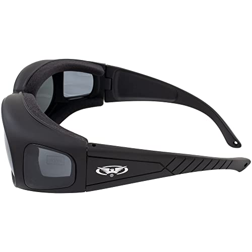 Global Vision Eyewear Outfitter Motorcycle Glasses (Black Frame/Smoke Lens)