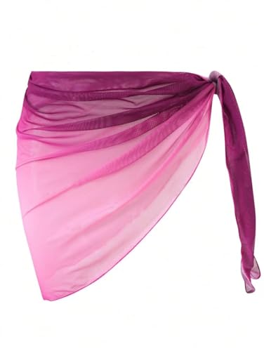 Image of ZAFUL Boho Beach Cover Ups for Women Sarong Coverups Sheer Bikini Chiffon Wraps Skirts for Swimwear