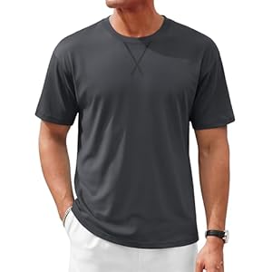 TACVASEN Men’s T Shirts Cotton Plain Drop Shoulder Short Sleeve Casual Summer Tops Soft Comfort Fashion