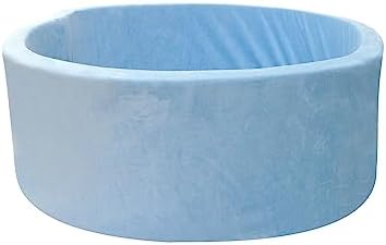 MEOGETY Baby Foam Ball Pits for Toddlers Kids, Soft Round Ball Pit Pool Ideal Gift Play Toys for Children Infants- (Balls NOT Included) Light Blue