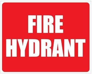 Fire Hydrant - 12"x16" Metal Sign - Tin Warning Plaque for Indoor & Outdoor Use
