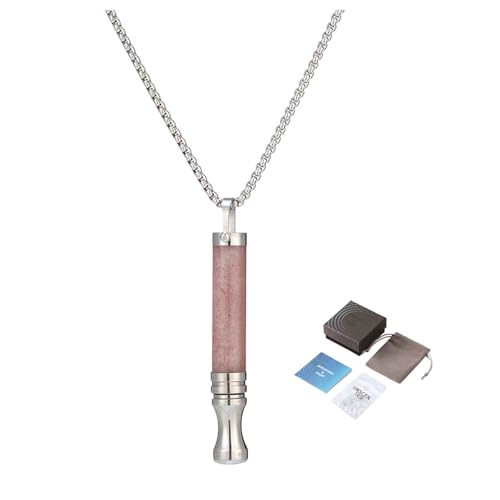 Anxiety Air Breathlace Filter Necklace with Resistance,Flavoured Air Wooden Breathlace,Filter Natural Oil Breath Breathing Necklace Stress Anxiety Relief Chain for Adults Variety of Flavors to Choose