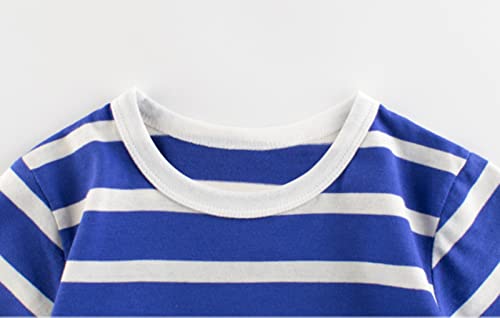Toddler Boys Cotton Soft Short Sleeve Striped T Shirt Crew Loose Fit Summer Clothes Tops Casual Comfy Kids Outfit2