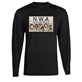 Pablo Escobar NWA Narcos with Attitude Plug Tee Columbian Lord Medellin Narcos Shirt Long Sleeve (XL) Black
