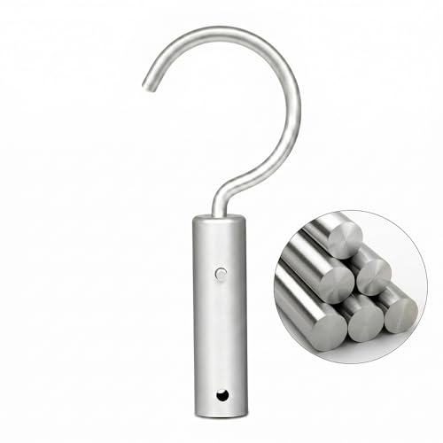 TicEaik Hook for Robotic Pool Cleaners Stainless Steel Pool Hooks for Poles Pool Vacuum Robot Hook Compatible with Cordless Above Ground & Underwater Cleaners Fits Telescopic Poles