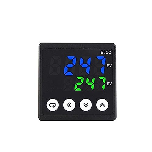 CFWWSAQ Termostato Digital Termostato de Pantalla Digital Inteligente, E5CC Entrada de señal múltiple Salidas de Control de Ajuste PID Relé/SSR de Estado sólido(K Type)