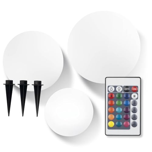 EASYmaxx Lampe solaire LED avec changement de couleur - Lampe de jardin décorative avec éclairage LED - Magnifiques effets de lumière avec capteur de...