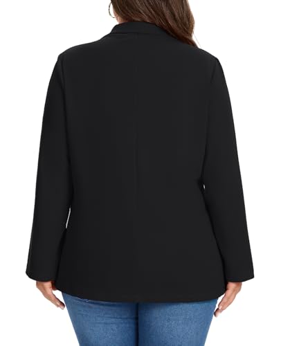MINTLIMIT Women's Plus Size Blazer Long Sleeve Notch Lapel Casual Work Blazers Button Front Pockets Jackets (XL-5XL)2