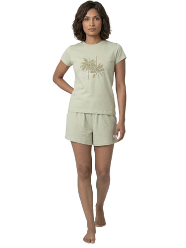 Image of Enamor Drawstring Mid Thigh Length Mid Rise Basic Shorts - Relaxed Fit, Super Soft Cotton - E062