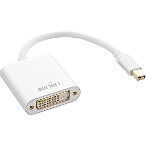 InLine Adaptateur Mini DisplayPort vers DVI en Aluminium Blanc 0,15 m