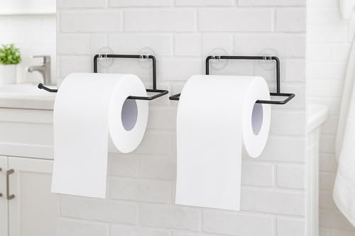 Image of Toilet Paper Roll Holder Kitchen Towel Hanger Kitchen Roll Holder Kitchen Tissue Roll Holder Toilet Roll Holder for Bathroom Toilet Tissue Rolls Holder(Pack of 2)