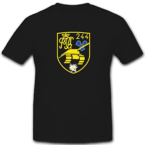 T-shirt avec blason de l'armée allemande 244 noir anti-déformation taille XXXXL