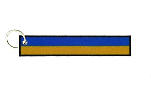 Akachafactory Porte cle cles Clef Brode Patch ecusson Drapeau Brassard Ukraine ukrainien