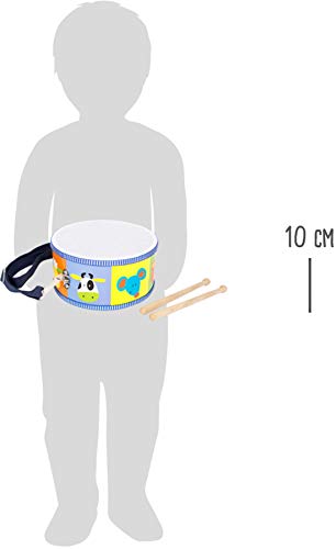 small foot 3315 drum/muziekinstrument van hout voor kinderen met kleurrijke dieren, draagriemen en trommelstokken - Image 6