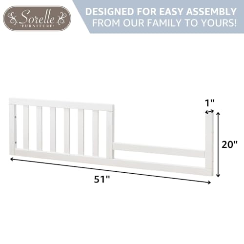 Image of Sorelle Furniture Toddler Rails and Full-Size Bed Adult Rails, Sorelle Wood Bed Rail & Crib Conversion Kit, Converts Sorelle Furniture Crib to Toddler Bed and Full-Size Bed, # 136 - Stone Gray