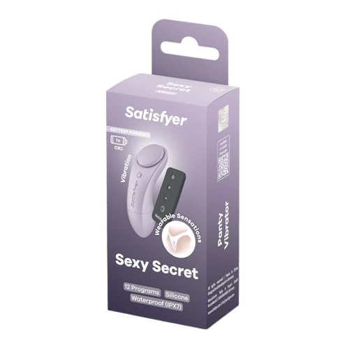 Satisfyer Sexy Secret Battery-Line | Slipvibrator mit Fernbedienung | Diskret tragbar | 12 Vibrationsprogramme | Magnetclip | Batteriebetrieben | Sextoy für Frauen